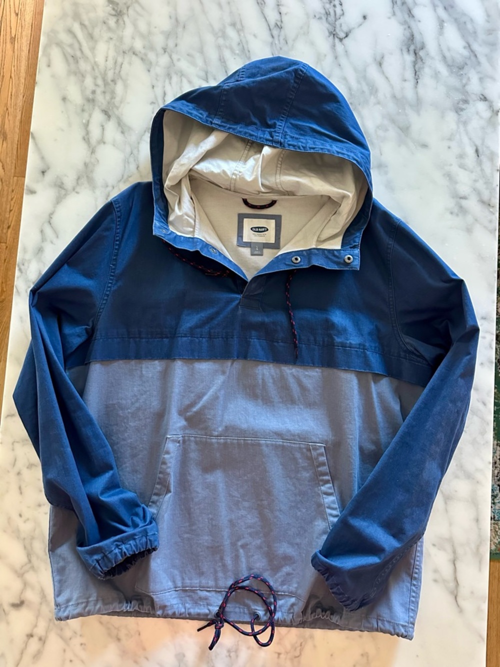 Old Navy Blue and Light Blue Anorak Jacket